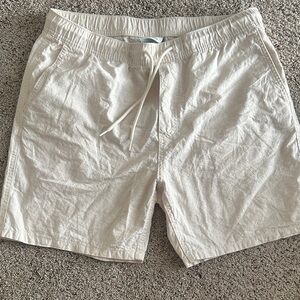 H&M Cream Flat Front Men Shorts